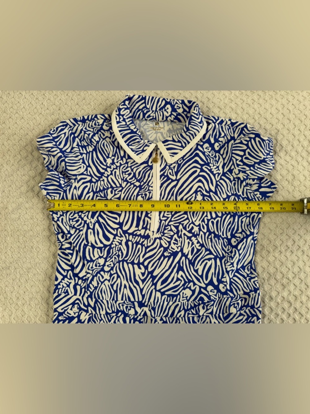 🆕 Lilly Pulitzer Luxletic Alona Dress Martinique Blue White UPF 50+ Medium - Picture 10 of 13